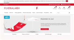 Desktop Screenshot of flyeralarm.com