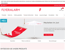 Tablet Screenshot of flyeralarm.com